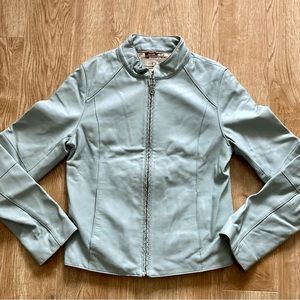 VINTAGE❤️  LEATHER Beautifully Made Women's Jacket Soft Green WILSON'S Leather